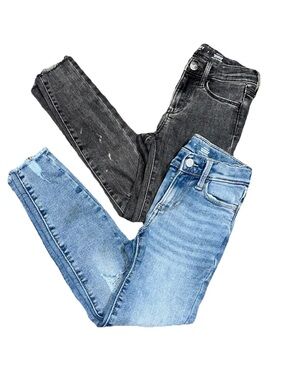 Old Navy Rockstar Jegging SET Girl’s 7 Blue Gray Distressed Jeans School Play